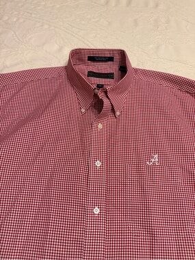 Like New Shirt Roll Tide Crimson Tide U of Alabama Men's Red Gingham  - XL